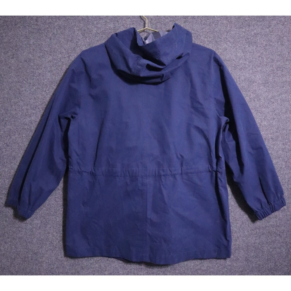 Madewell Waterproof Raincloud Raincoat Women Medium Indigo Blue NWT NEW - Picture 2 of 7